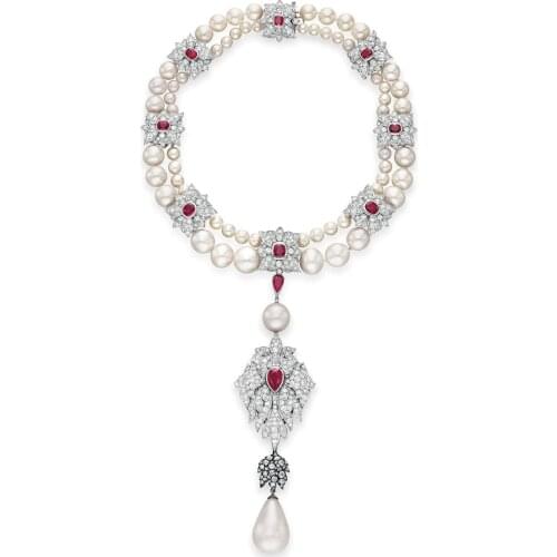 2rows near round 7-8mm necklace nature FPPJ wholesale beads 17inch