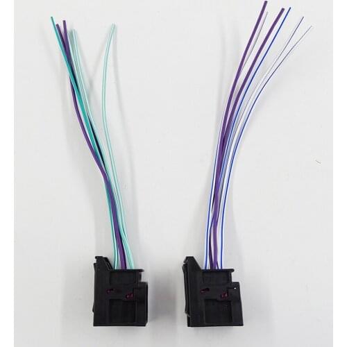 2 pcs 6-pin rear left and right tail lamp base bracket wiring harness plug adapter 600937702 for Audi A1 2011-2016 600 937 702