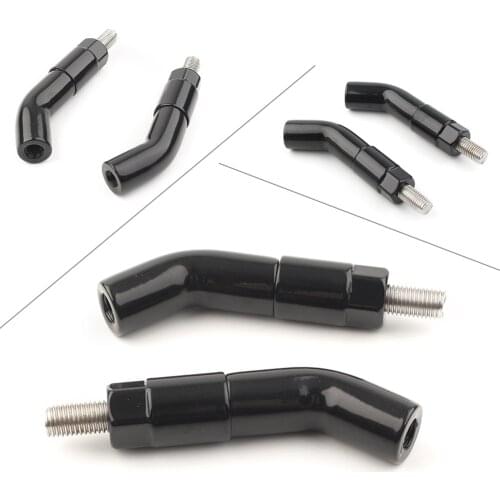 Aluminum Black Motorcycle Mirror Stem Extenders for Harley Davidson Iron 1200 XL1200NS 2018-2019