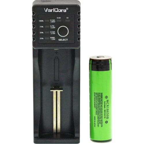 2016 New Protected 18650 3400 mAh battery NCR18650B the original printed circuit board 3.7 V+ VariCore U4 charger