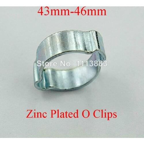 43-46mm Zinc Plated DOUBLE EAR CLAMP O CLIPS AIR SILICONE PETROL WATER FUEL HOSE PIPE JUBILEE
