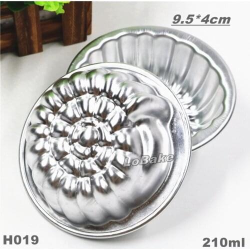 5pcs/lot) 210ml cute snail shape aluminium bean jelly mold pudding gelatin mould sugar craft fondant candy cake moulds