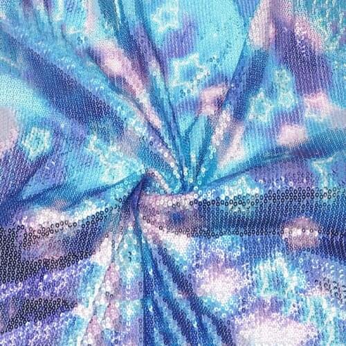 A4 Sequin Embroidered Fabric For DIY Handmade Craft Making Curtain Tablecloth Clothes Home Textile Material Accessories