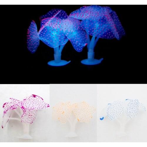 Aquarium landscaping aquatic plants fluorescent coral silica gel simulation jellyfish aquarium ornaments aquarium accessories