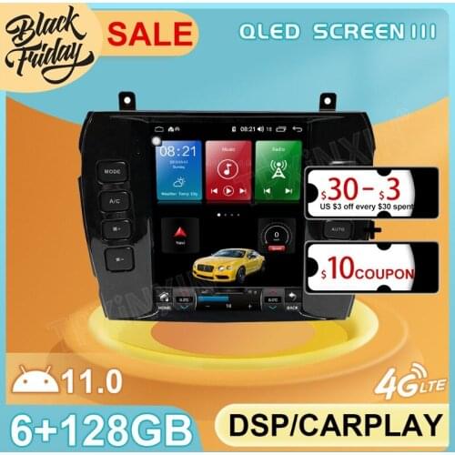 Android 11.0 128GB Tesla Style For Jaguar XJ XJ8 XJ6L XJ8L 2004 Car GPS Navigation Auto Radio Stereo Multimedia Player Head Unit