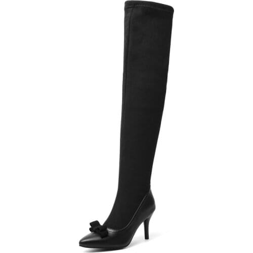Big Size 9 10 11-17 thigh high boots knee high boots over the knee boots women ladies boots shoes woman winter boots women