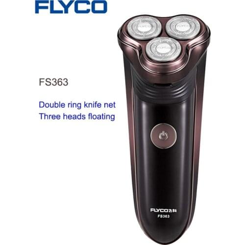 Flyco 100% Original FS363 Electric Shaver 3D Floating Blade Professional Styling Rotating Support Rechargeable for Men