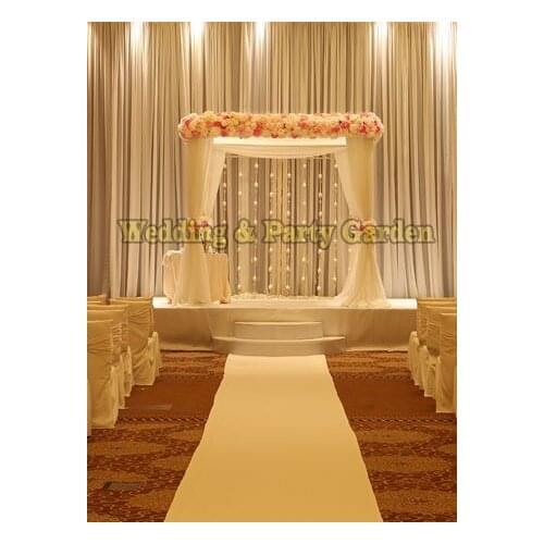 Hot 10ft*10ft*10ft White square canopy drapery with pipe stand