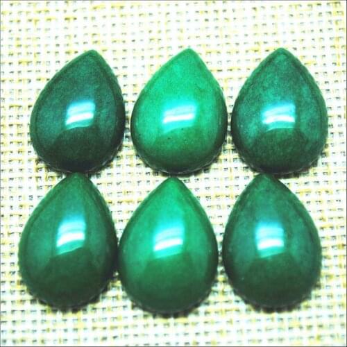 15pcs nature green jad cabochons nature yellow jad green stone CABS NO HOLE beads accessories making 10x14mm 13x18mm 18x25mm