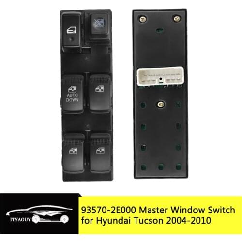 Car Front Left Driver Side Window Lifter Control Switch Button For Hyundai Tucson 2004-2010 93570-2E000 93570 2E000 935702E000