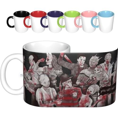 Tiny Killers Club Ceramic Mugs Coffee Cups Milk Tea Mug Dead By Daylight Dbd Horror Creative Trending Vintage Gift Bottle Cup