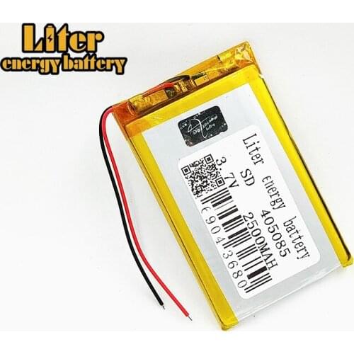 3.7V 2500mAh 405085 Lithium Polymer Li-Po li ion Rechargeable Battery cells For Mp3 MP4 MP5 GPS DVD mobile bluetooth Speaker