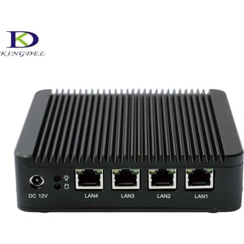 Mini pc Windows 7 Aluminum Case Intel Celeron J1900 Quad Core HTPC 4 LAN VGA Desktop Computer N10