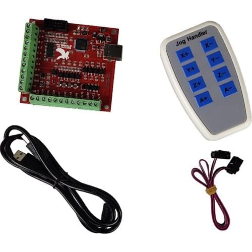 Cnc kit red mach3 motion control card + control handle kit motor drive control card engraving machine cnc controller DIY