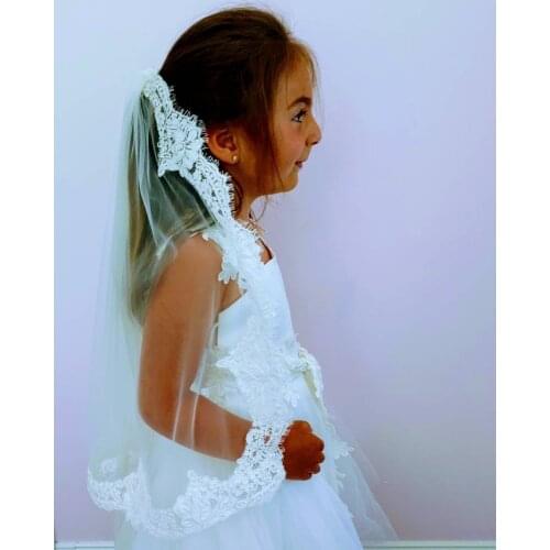 Real Photo Romantic White Ivory Short Wedding Veils with Comb Fingertip Bridal Veil Wedding Decoration Accessories Veil