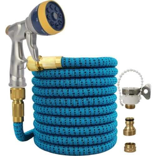 New Garden Hose Set With Expandable Water Injector Magic Garden Watering Hose Sprayer High Pressure Hose Car Wash Gun Sprayer