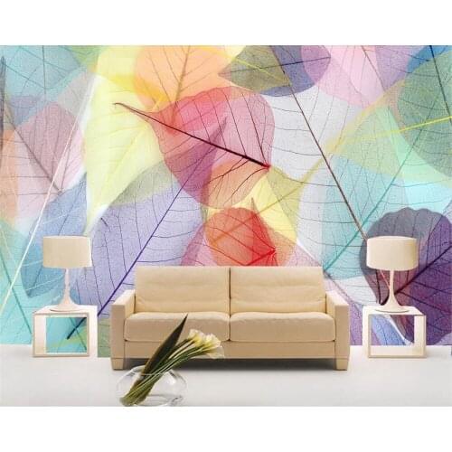 Обои Customize any size mural wallpaper 3D abstract hand-painted leaf vein TV children bedroom background wall Papel De Parede