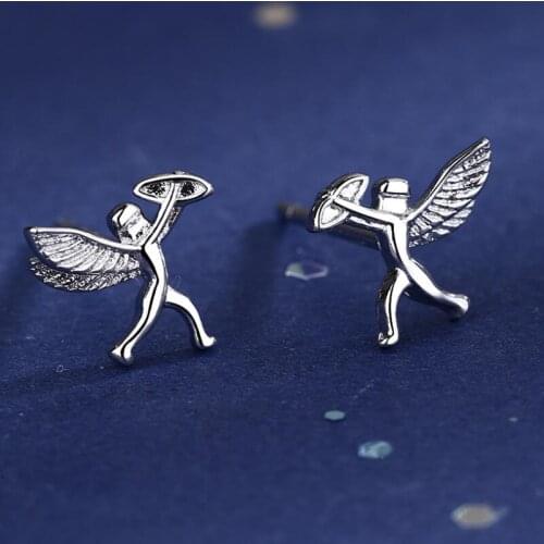 Oly2u Charm Valentines Dating Lip Kiss Earings Trendy Cupid Studs Earrings for Women Femme Wedding Jewelry Brincos