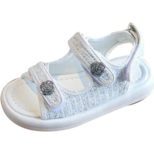 2021 summer new girls sandals girls Princess student shoes fashion casual soft sole light childrens beach shoes
