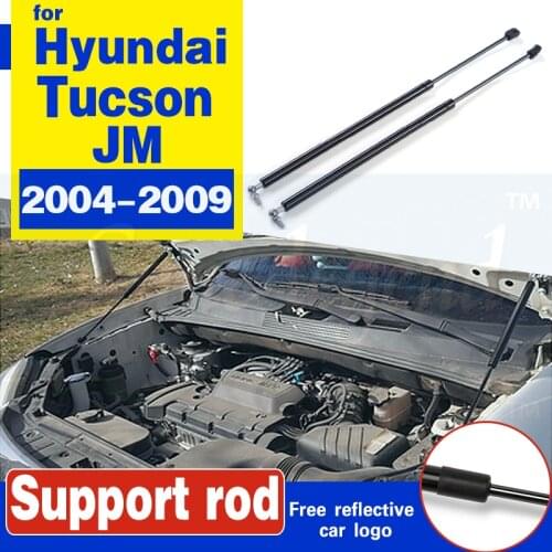 For Hyundai Tucson JM 2004-2009 Car Refit Front Bonnet Cover Lifting Support Spring Gas Shock Strut bars Hydraulic rod Styling