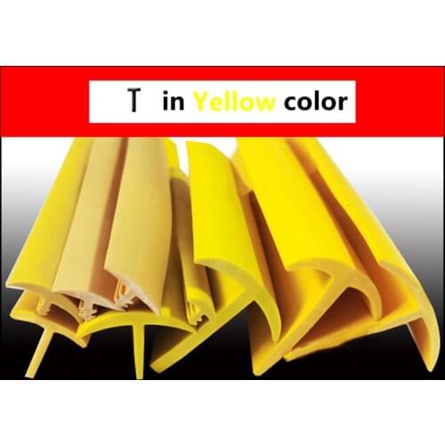 Rubber T Strip Glass Metal Wood Panel Edge Encloser Shield Car Seals Yellow