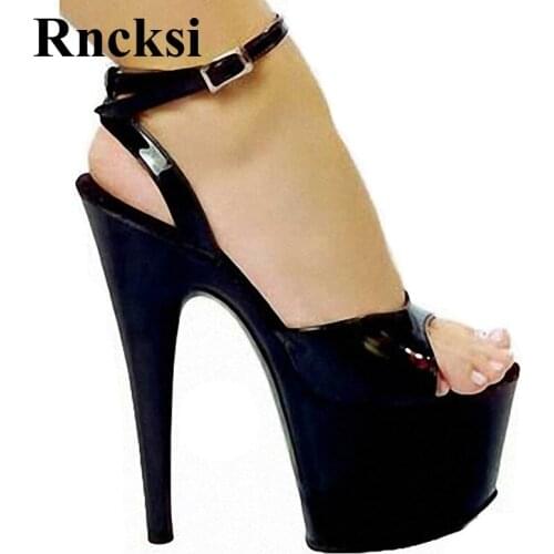 Rncksi Best Sexy High-heeled 17cm High Shoes, Waterproof Platform Sandals Sandals Fish Mouth Photograph Photo Sandals