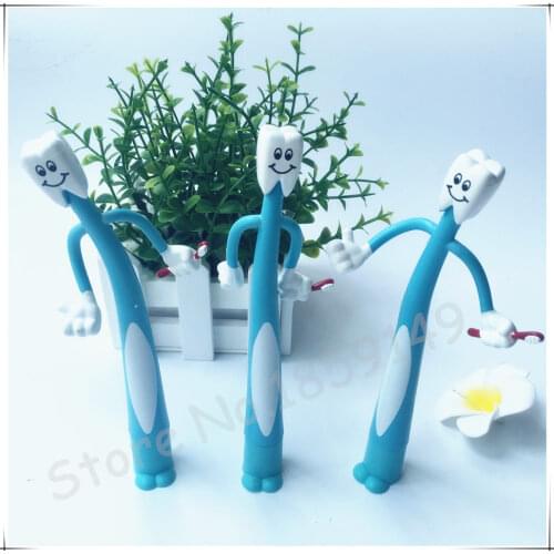 3pcs Dental Gift Bending ball-point pen Dental Clinic, Special gift for dentist Medical lab stationery pen,creative kids gift
