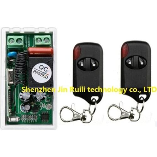 Most simple wiring 220V 1CH Wireless Remote Control Switch System 1*Receiver + 2*Transmitters for Appliances Gate Garage Door