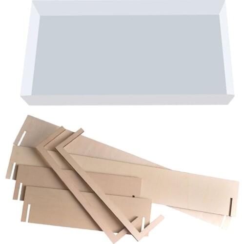 Silicone Rectangular Mold Handcrafted Resin Mold Crystal Table Plate Decoration Silicone Mold For Resin