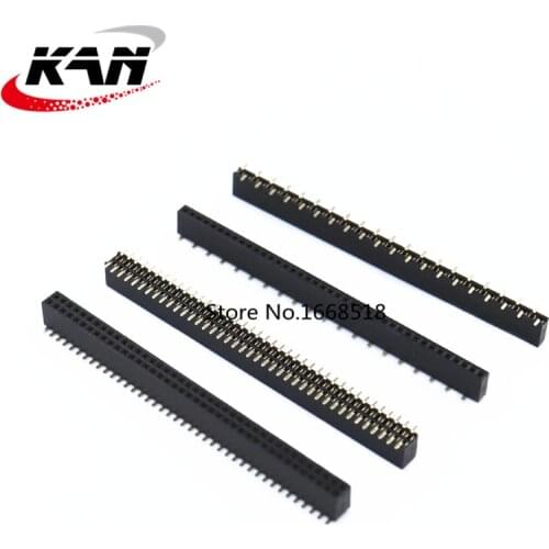 SMT 1.27mm Plastic Height 4.3MM 1*40P/2*40P Double Row Female Breakaway PCB Board Pin Header socket Connector Pinheader SMD