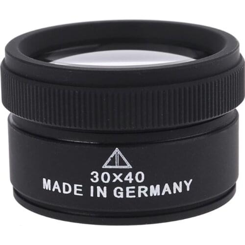 Magnifier Glass Lens Optics Loupes Portable Pocket For Jeweler Coins Stamps 30X x 40mm 77UD