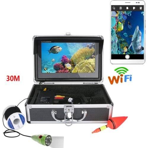 GAMWATER 10" Inch Monitor HD Wifi Wireless 20M 30M 50M 1000tvl Underwater Fishing Video Camera Kit ,For IOS Android APP