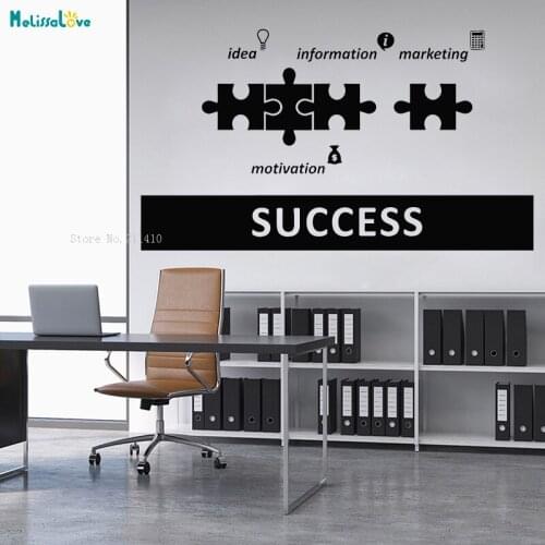 Success Quote Vinyl Wall Decal Office Decoration Motivation Idea Information Marking Removable Stickers Art Murals Unique YT2226