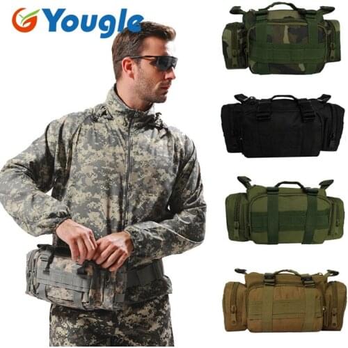 YOUGLE Army Military Tactical Outdoor Waist Day Pack Shoulder Bag Molle Camping Hiking Pouch 6L