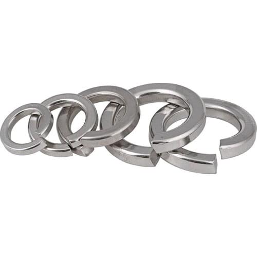 100Pcs M2 M2.5 M3 M4 M5 M6 304 Stainless Steel Shells Pad Spring Lock Washer Elastic Gasket