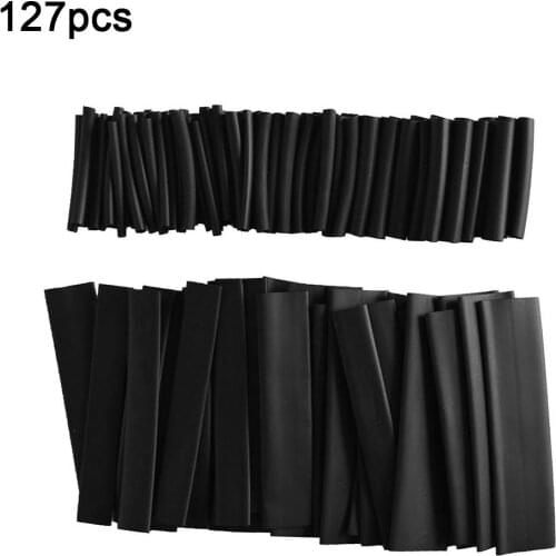 127Pcs Electrical Connection Electrical Cable Wire Insulate Bundle Repair Tool Heat Shrink Tube Tubing Wrap Cover Assortment Kit