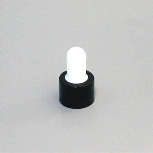 20-500pcs Black/white Cover Dropper Lid 18/410 Smooth Surface DIY Circle Essential Oil Bottles Plastic Accessory Glue Head Lid