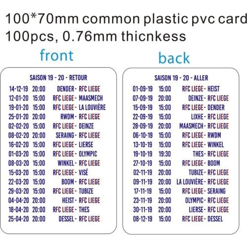 200pcs 100*70mm custom business plastic pvc card name holder