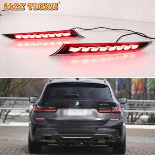 For BMW G20 G28 330i 340i M340d 3-in-1 Functions 12V LED Bumper Light Rear Fog Lamp Brake Light Dynamic Turn Signal Reflector