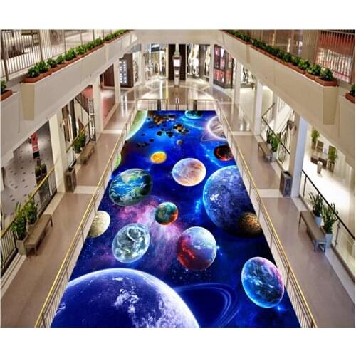3D wall murals wallpaper floor world 3d floor painting PVC waterproof floor Custom Photo self-adhesive 3D floor