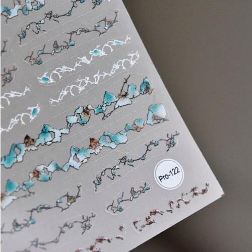 5D Embossed Seal Nail Stickers Marbling Sliders for Nail Lace Butterfly Manicure Accessories Bowknot Temporary Tattoo Tips