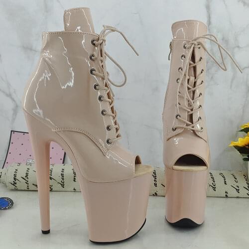 Leecabe 20CM/8inches Pole dance shoes High Heels Pole Dance boot