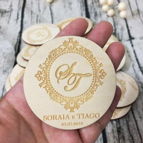 Custom Wooden Save The Date Magnets, Engraved Magnets, Rustic Wedding Save The Dates, Wedding Ornaments