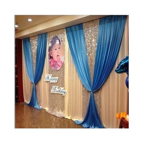 Hot sale Wedding backdrop with shiny silver sequin swags