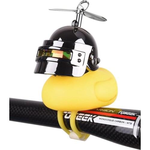 Duck Bell With The Broken Wind Small Yellow Duck Helmet Cartoon Yellow Silica Gel Little Duck Shape Decoration Duck Head