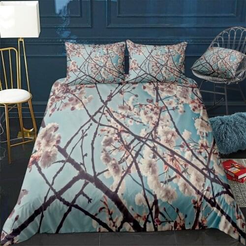 Blossoms 02 Quilt Cover Pillowcase 3Piece Comforter Bedding Set With Pillow Case Single Double Duvet Cover Home Decora