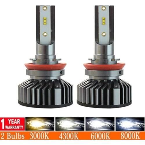 2Pcs H4 LED H7 H11 H8 H9 9006 HB4 H1 9005 HB3 Car Canbus no Error Headlight Bulbs LED Lamp with CSP Chip 12000LM Auto Fog Lights