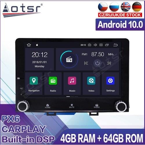 4+64G Android Radio Tape Recorder Video Car Multimedia Player Stereo For KIA RIO 2017 2018 2019 Head Unit GPS Navigation No 2din