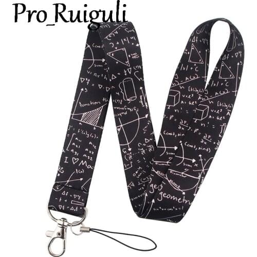 Mathematics Physical world Paper Plane Funny art Lanyard Neck Key Strap for Phone Keys ID Card Cartoon webbings ribbons