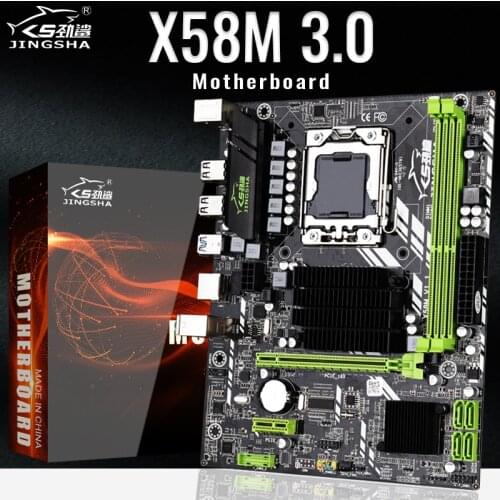 JINGSHA X58M LGA1366 Motherboard with Dual Channel USB 3.0 PCI-E 16X Support DDR3 ECC REG RAM and Desktop Ram Up to 32GB
